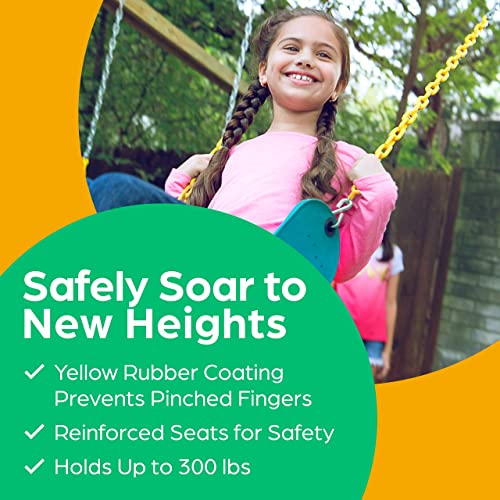 Jungle Gym Kingdom Swing for Outdoor Swing Set - Pack of 1 Swing Seat Replacement Kit with Heavy Duty Chains - Backyard… - Image 6