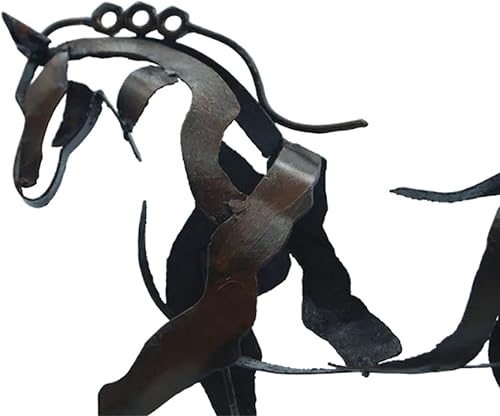 Miniatura 7 de FlekmanArt Arte de metal decoración de pared Adonis-Horse escultura hecha a mano moderna caballo artesanía estatua rústica decoración de metal