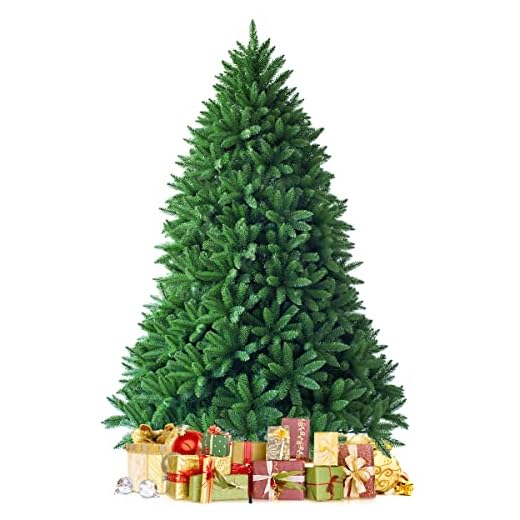 GYMAX Sapin de Noël Artificiel 150cm, 600 Branches Réalistes Touffu Vert, Support en Métal, Arbre Artificiel pour Décoration, Sapin Facile à Monter