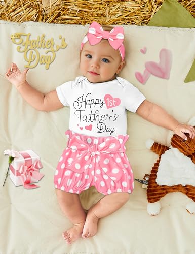 My First Fathers Day Baby Girl Outfit Fathers Day Outfit for Baby Girl Happy First Fathers Day Baby Girl Outfit3