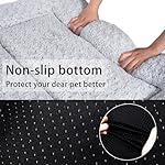 Dog Beds Crate Pad for Medium, Large Dogs, Deluxe Rose Plush Cat Sleeping Mats, Fits Crate Kennel Cage, Anti-Slip Pets Pillow, Washable Ultra Soft Fluffy Dog Bed for Crate (35"x23"Grey) - Image 4