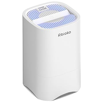 Rbioko Compact HEPA Air Purifier for Home, Office, Bedroom, Desktop - Portable Mini Air Cleaner for Smoke, Dust, Odor, Quiet Operation, White - image, photos
