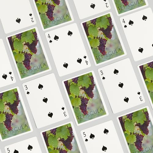Lantern Press Temecula, California, Uvas en Vid, 52 Cartas Poker miniatura 4