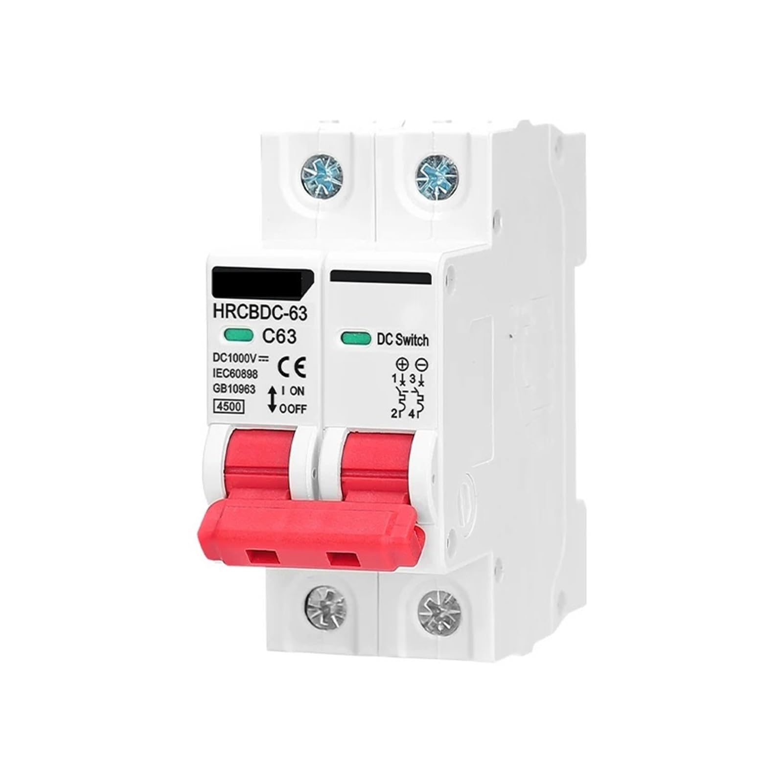 Disjoncteur miniature MCB 25A pour sécurité circuit panneau solaire 1000V