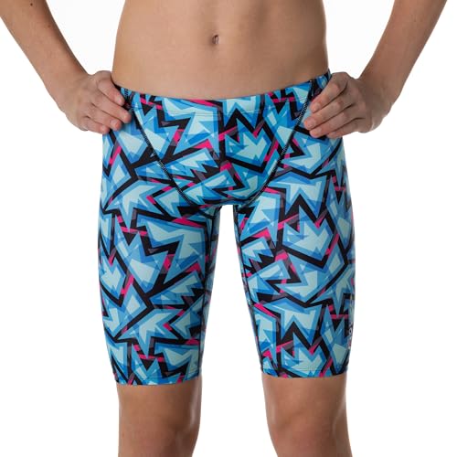 Flow Funky Swim Jammers - Jammer Swimming Shorts in Boys Size 24 to 30 with Eight Radical Swimsuit Designs to Choose from (Maze 24)