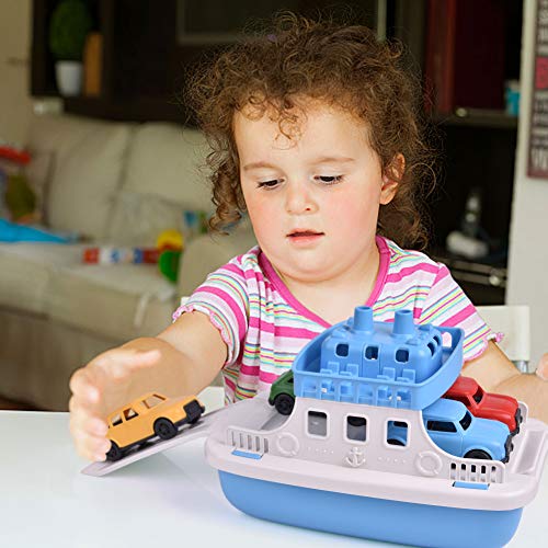 Toy Boat Bath Toys For Toddlers With 4 Mini Car Toys, Kids Water Toys Ferry Boat For Bathtub Bathroom Pool Beach Toys, Birthday Gifts #TOP4