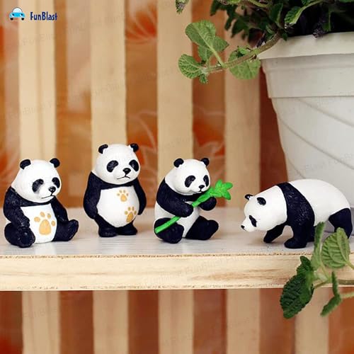 Image of FunBlast Panda Miniature Figurines - Decorative Showpiece, Gift for Him /Her, Diwali Deepwali New Year Home Decor, Bedroom, Living Room, Office, Table, Car Dashboard (Style-D)