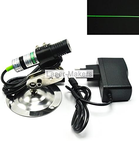 Laserland 532nm 50mW Green Laser Line Module Generator Alignment Locator Cutting Machine Wood Sawmill Lighting Effects +Adapter +Mount