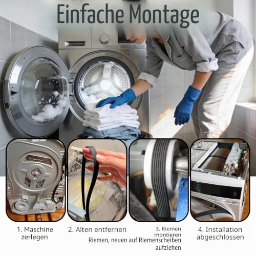 Keilriemen 7ph2012 für Waschtrockner Trockner Zubehör Kompatibel mit Logik LCD8W18 LCD7W18 BEKO VESTEL BRU Hochwertiger Gummiriemen für Haushalt und Hotel