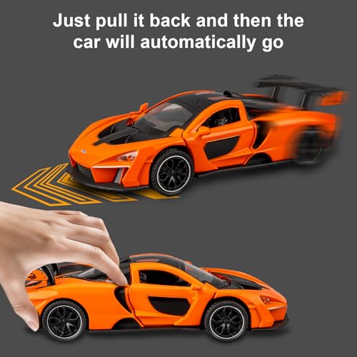 Modelo de Auto McLaren Senna 1:32 en Metal Naranja miniatura 3