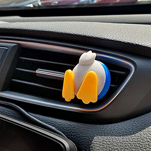 3D Om, Air Freshener Duck(Blue) For Car, Stylish Fun-3D Printing Plastic (Eco Pla), Magnet And Clip Attach To Various Objects(Car, Air-Cleaner, Fridge, Microwave, Shelf) Solution Is Not Included #TOP1