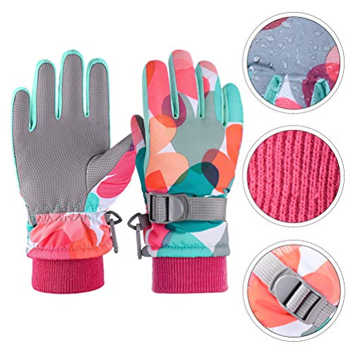 CLISPEED Luvas de Inverno CrianÃ§as Luvas de Esqui Na Neve Luvas ImpermeÃ¡veis â€‹â€‹Luvas TÃ©rmicas