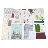 Xiuganpo Handgefertigtes Miniatur-Puppenhaus-Set, Kreatives DIY-Puppenhaus mit LED-Lichterkette, Perfekte Heimdekoration, Verbesserung des Kunsthandwerks Zur Entspannung, Holz, Stoff, Papier, Harz,