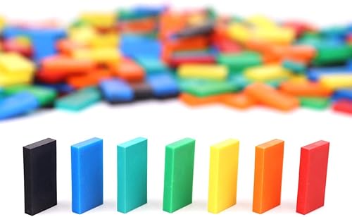 Bulk Dominoes 100 piezas de plástico a granel Construcción y apilamiento y reacción en cadena bloques de juguete de vapor para niños mezcla clásica