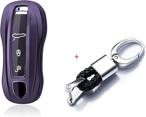 Miniatura 9 de SANRILY Funda para llavero de protección completa de TPU suave para Porsche 911 Cayenne Panamera Taycan sin llave, funda inteligente de entrada sin
