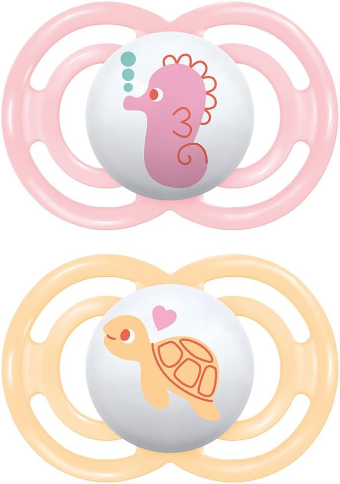 Kit MAM Chupetas SkinSoft Silicone 6+ Meses Rosa com Caixa — Melhor Design Anatômico e Seguro