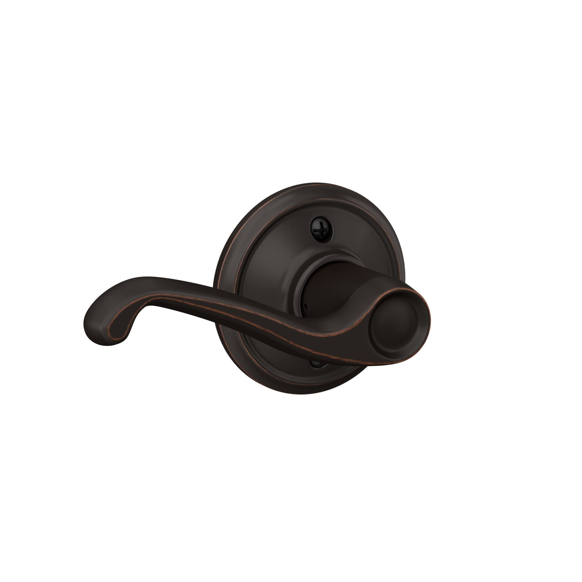 Schlage F170FLA716LH Flair Left Hand Dummy Lever, Aged Bronze