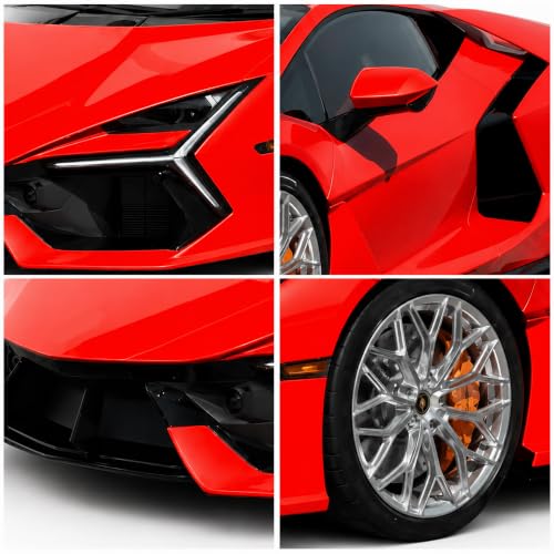 Image of Red Remote Control Car Toy | Lamborghini | Rechargeable Remote Control Car | 2.4G Remote Control | High Speed | 100m Range | LED Headlight | High Speed | Birthday Gift for Kids