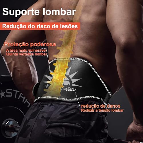 Cinto de Levantamento de Peso Cinturão para Agachamento Crossfit Couro