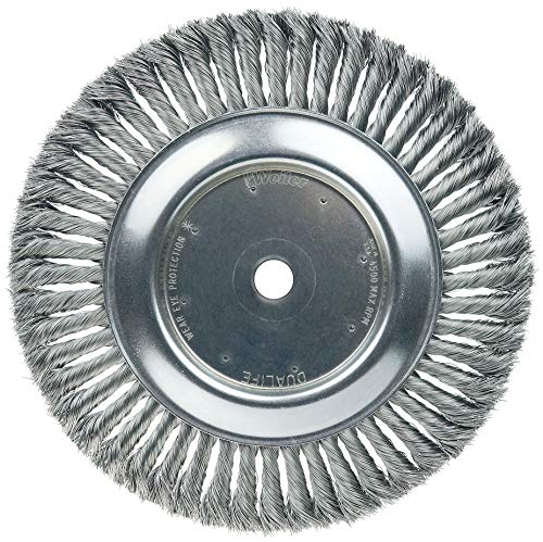 Image of Weiler 08178 10 inch Standard Twist Knot Wire Wheel, .014 inch Steel Fill, 3 /4 inch Arbor Hole, Made in The USA (Pack of 2)