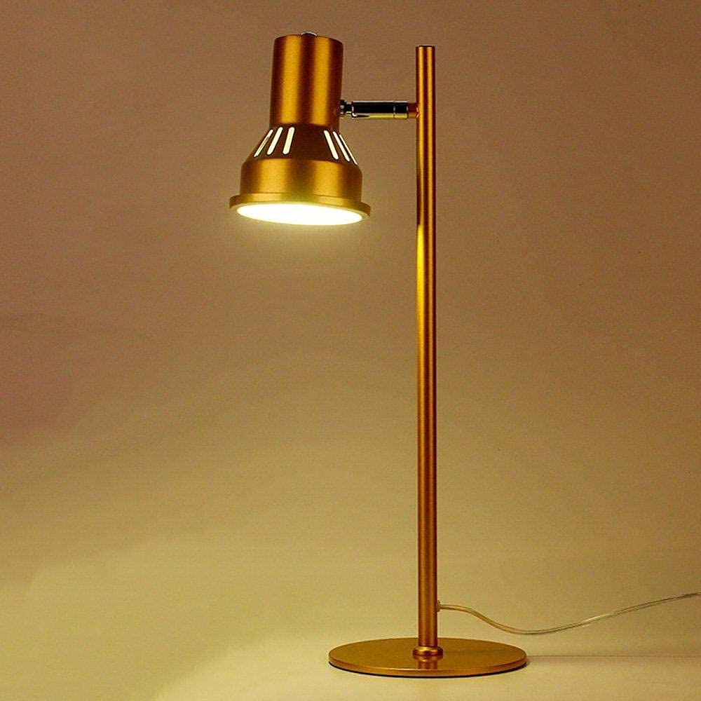 Lampe de bureau post-moderne en fer doré pour éviter la fatigue visuelle au travail