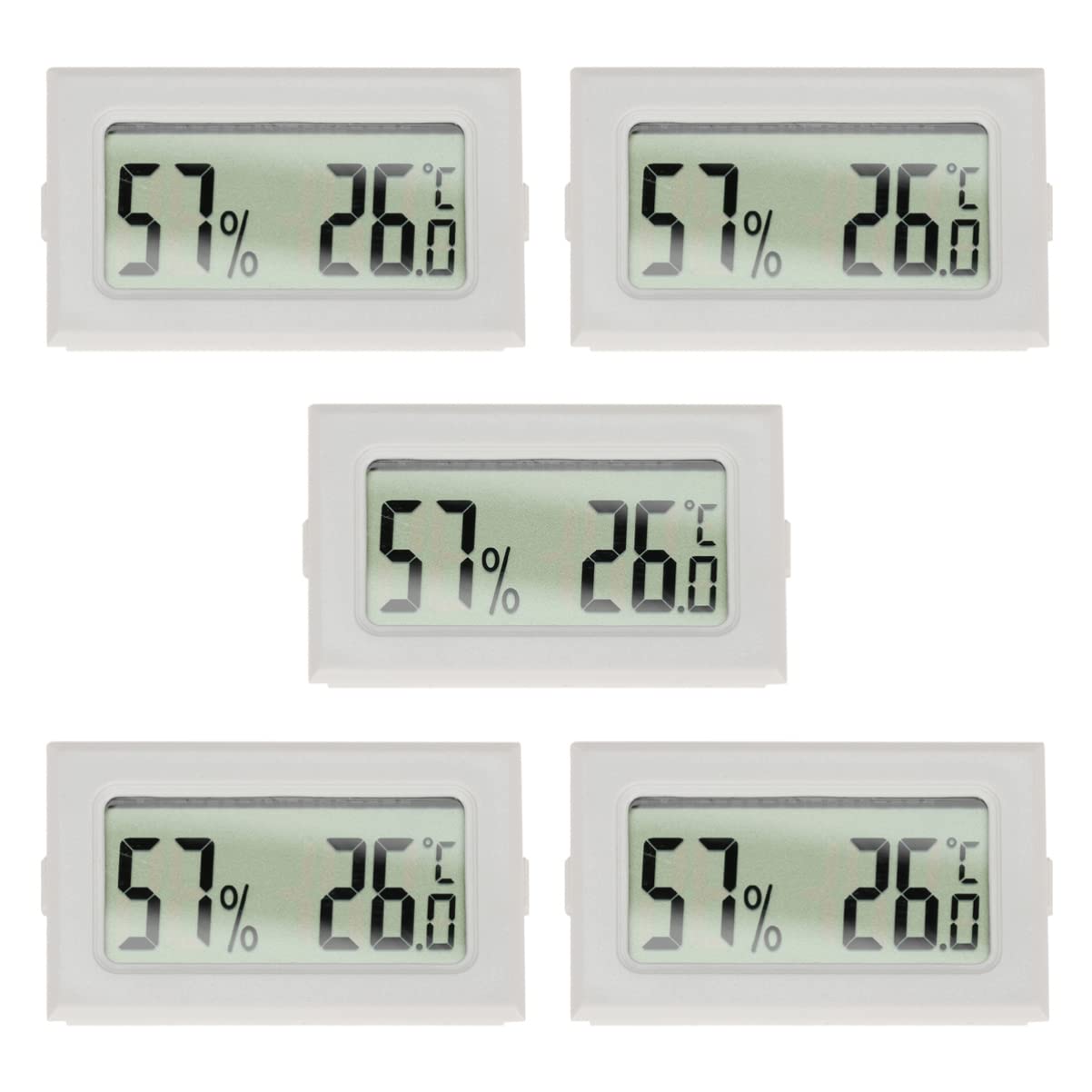 Sosoport Digital Hygroscope 5pcs Reptile Thermometer Outdoor Hygroscope Thermometer Temperature Meter Indoor Hygrothermograph Lcd Mini Hygrothermograph