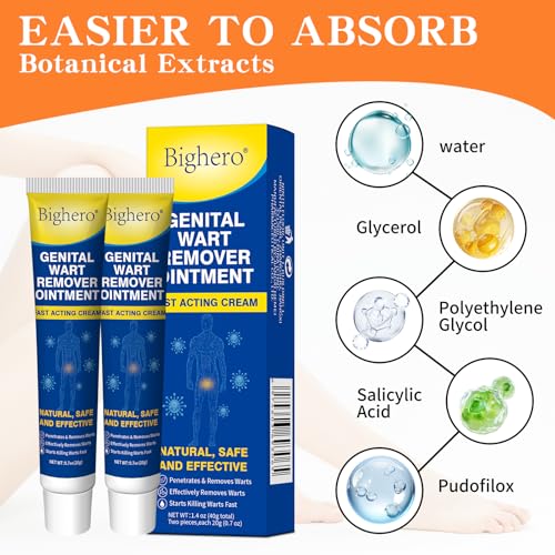Image of Bighero 2 Pack Wart Fast Acting Gel Wart Remover Freeze Off Ointment,Wartes Cream for Genital Wartss, Warts, Plantar Warts, Common Wartes, Corn, Flat Wars NDC (84010-047-02)