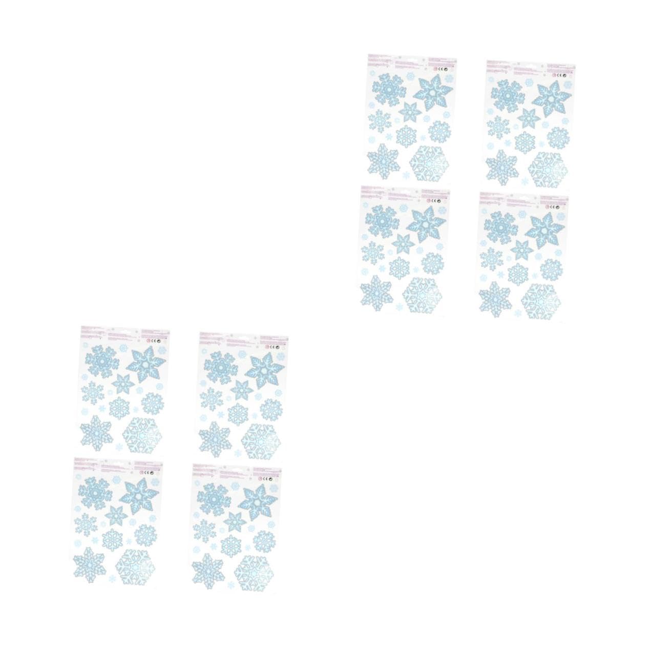 BESTOYARD 8pezzi Sticker Natalizi Rimovibili Fiocco Per Finestra Per Decorazioni Natalizie e Atmosfera Invernale Adatti Vetrine e Superfici Lisce