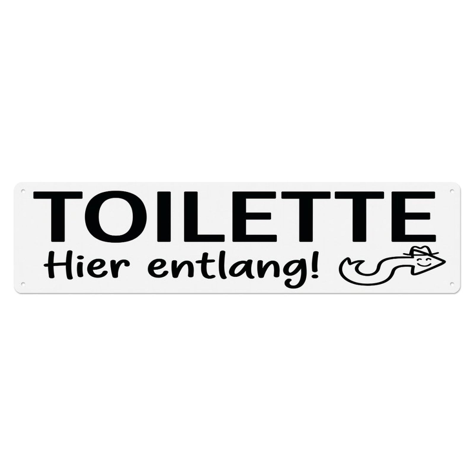 Humorous Bold Cottage Bathroom Toilet(WC) Door Metal Tin Sign Plaque Wall Decor for Cafe, Club Bar, Office, Home Garden Metal Poster 4x16Inch