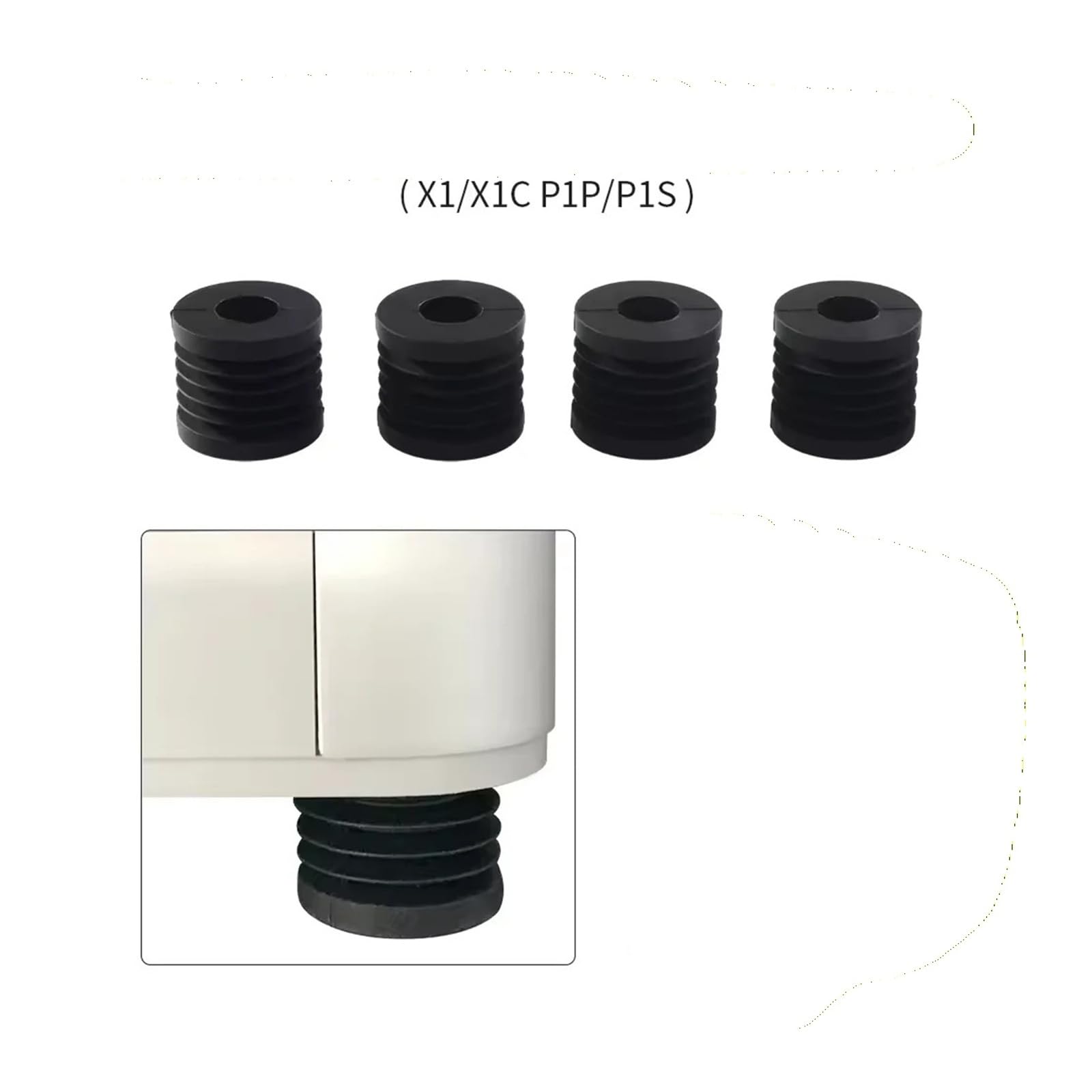 Compatibile con Bambu, piedini antivibranti P1P | P1P, Antivibrazione, Piedini(4PCS)