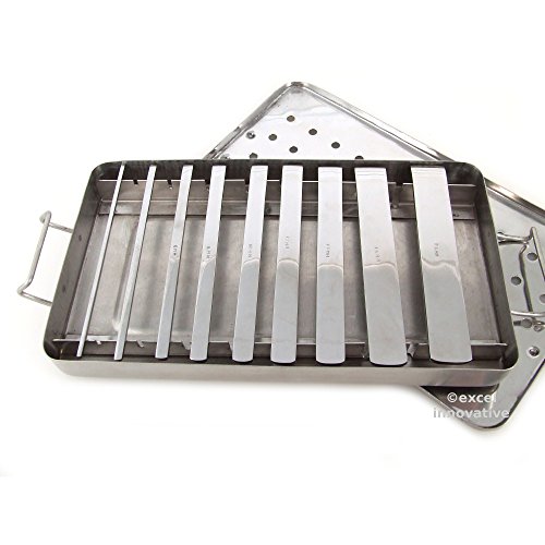 Swiss Pattern Osteotomes Set Of 9, Size 2Mm To 20Mm | Medixplus (With Sterilizer Case) #TOP6