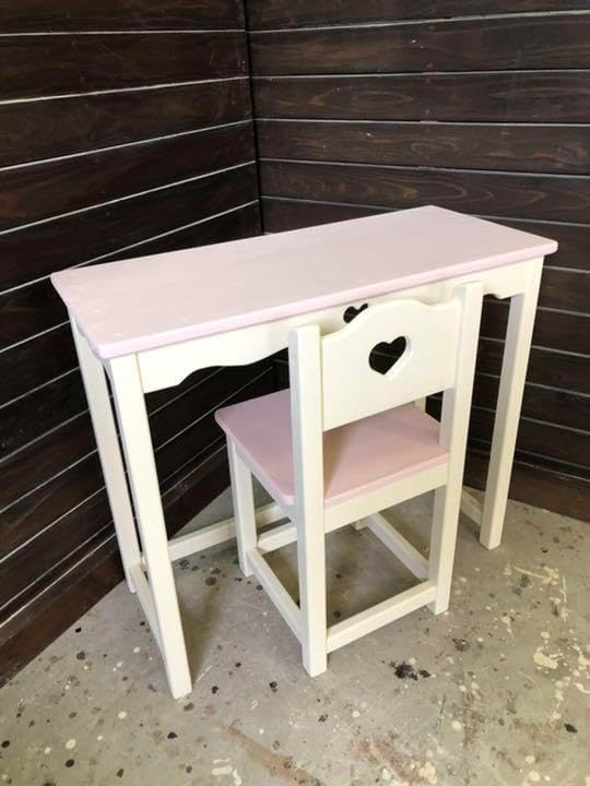 学習机チェアーセット パステルピンクハート GDYN学習机チェアーセット