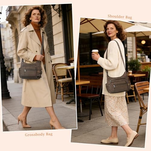 Image of VOLGANIK ROCK Crossbody Bags for Women RFID Lightweight Travel Shoulder Bag Waterproof Nylon purses and handbags Pocketbook