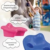 ALPIDEX Uchwyty wspinaczkowe dla dzieci, nośność do 200 kg, materiał mocujący w zestawie - 30 sztuk