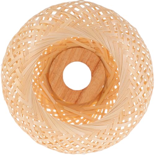 Kisangel 竹製の耐久性ある編み込みランプシェード バーやホテル向け吊り下げライトカバー 和風照明装飾用 無臭素材使用で長使用可能