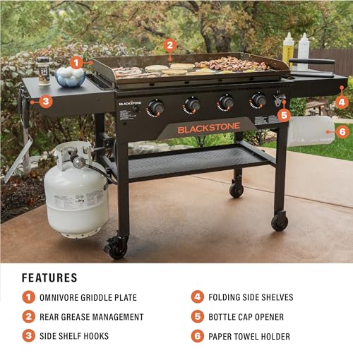 image for Blackstone 2210 Original 36” Omnivore Griddle with Two Side Shelves,