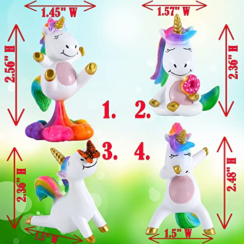 Mood Lab Miniature Unicorn Figurines Set - Funny Mini Statue Kit of 4 pcs - Unicorn Fairy Garden Accessories - Image 4