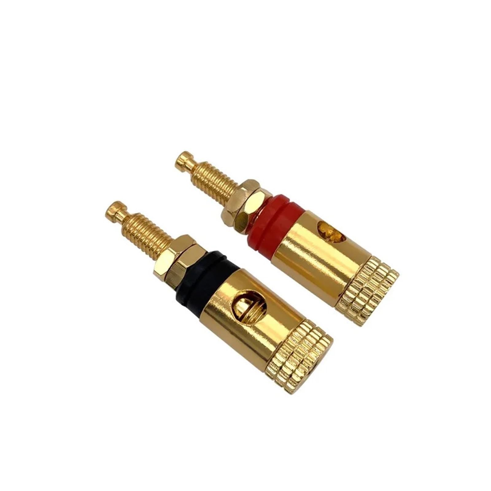 GUYTRM Conector de Altavoz de Cobre Chapado en Oro, 8/40/200 Unidades, for Amplificador, Conector Banana de Audio lingli(40 Black)