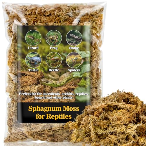 RAINFLOW Sphagnum Moss for Reptiles - 5.6 OZ Reptile Peat