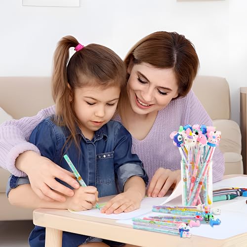 Set de 48 lápices apilables divertidos para estudiantes miniatura 7