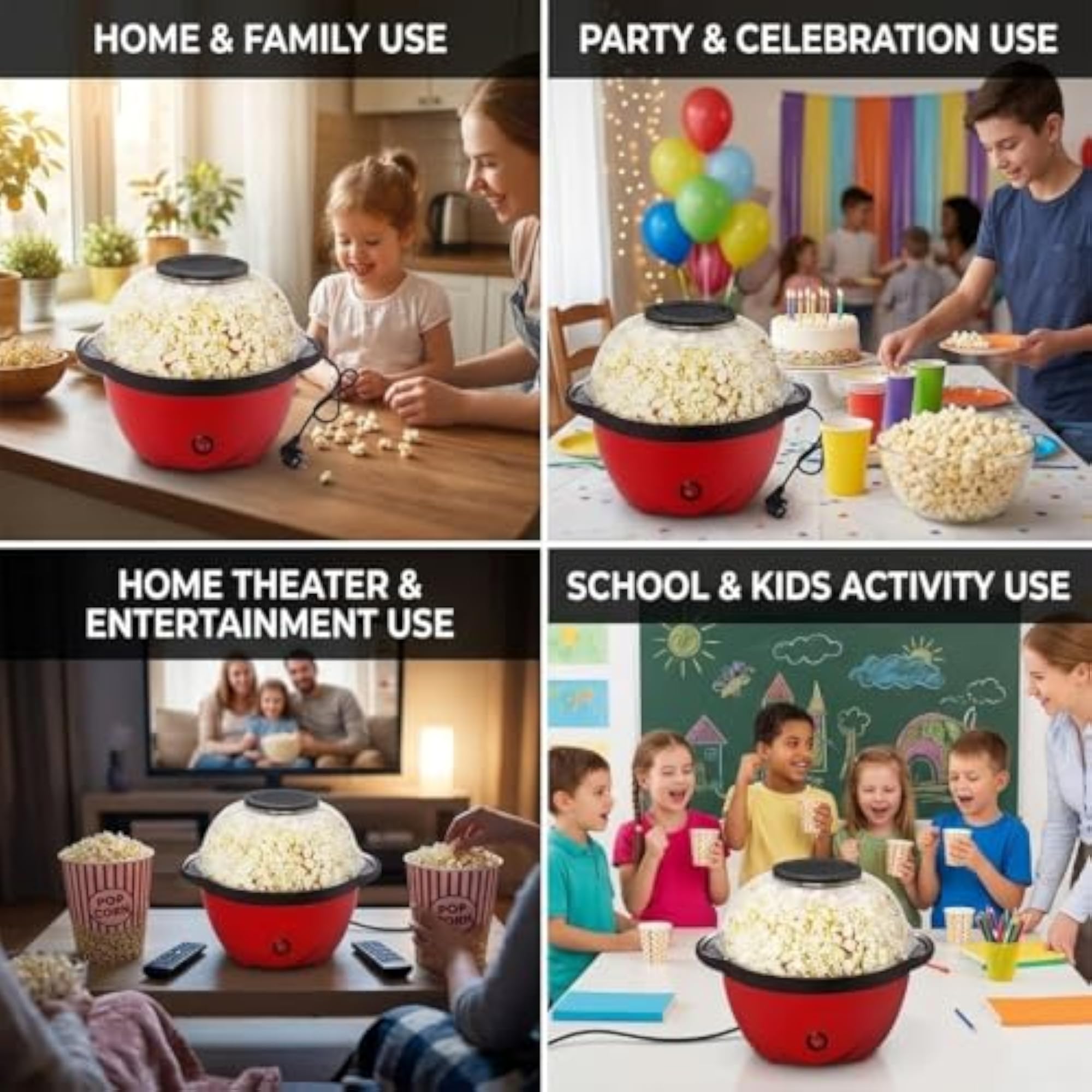 Electric Popcorn Maker Machine 450W