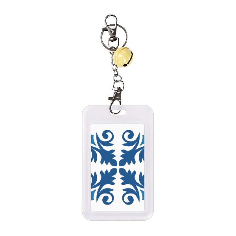 Étui protection carte de crédit floral bleu Maroc rigide - 5