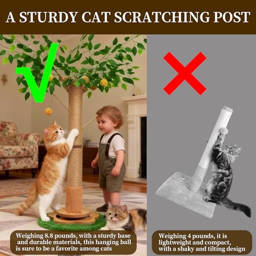 Rascador Torre para Gatos 45 pulgadas con Sisal Natural miniatura 6