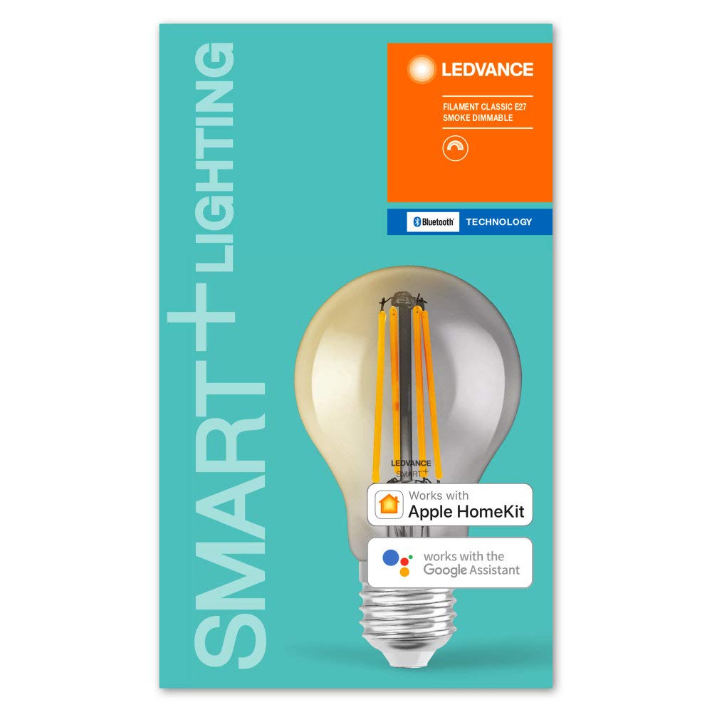 LEDVANCE Smarte LED-Lampe mit Bluetooth Mesh Technologie, Sockel E27, Dimmbar, Warmweiß (2700K), ersetzt Glühlampen mit 44W, steuerbar mit Alexa, Google und Apple, BT Filament Classic DIM, 4er-Pack