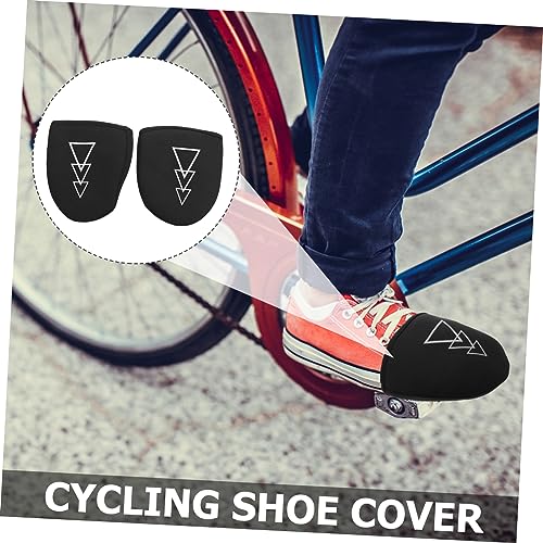 Fundas impermeables y térmicas para zapatos de ciclismo, antideslizantes, reutilizables, color negro miniatura 2