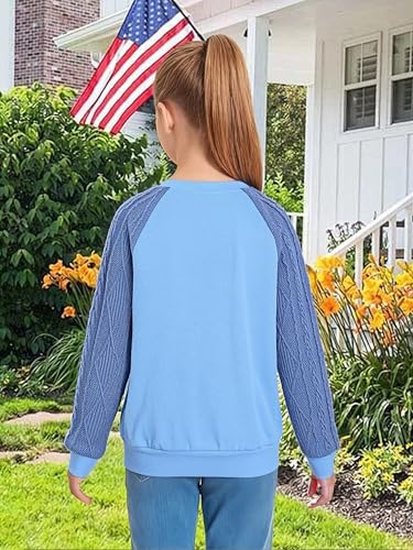 Image of CAZYCHILD Girls 4th of July Shirt Boys USA Tshirt Kids American Flag Sweatshirt Patriotic Pullover Tee Tops