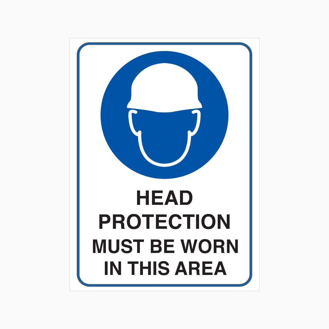 HEAD PROTECTION MUST BE WORN IN THIS AREA Sign Workplace Metal Tin Sign 8 x 12 inch for Industrial & Commercial Series