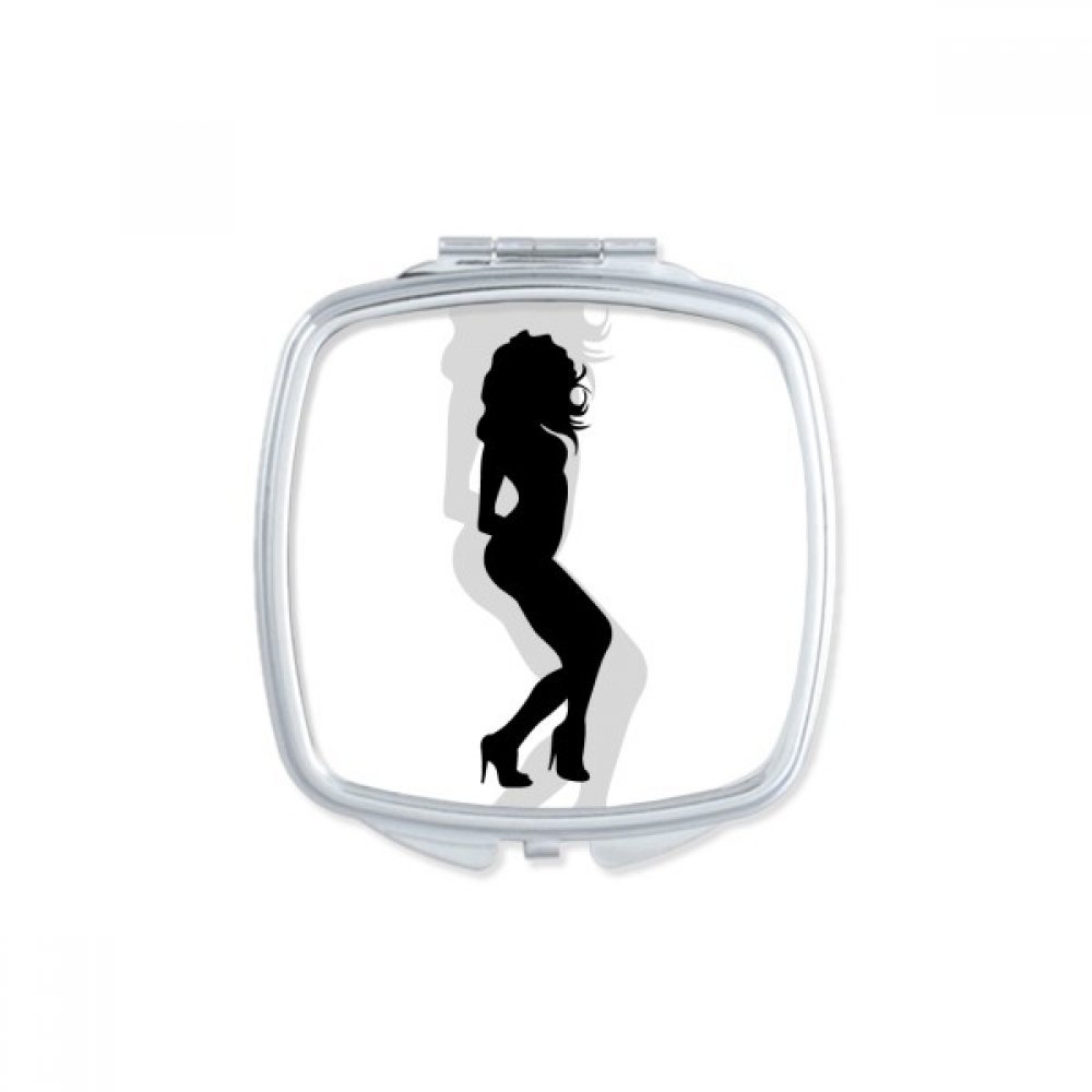 Miroir carré de poche portable pour maquillage et retouches de précision