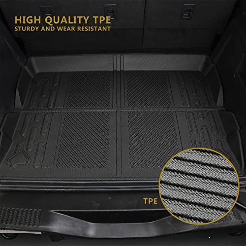 Gaeaauto Cargo Liner Rear Trunk Tray Mat Fit For 2021 2022 Ford Bronco Accessory 4 Door, All-Weather Tpe Rubber Protection #TOP4