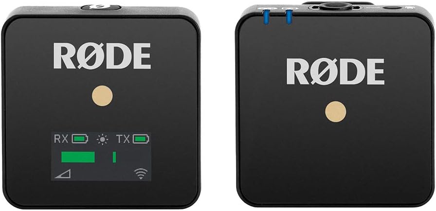 Rode Wireless GO Compact Digital Wireless Microphone System (Black) with Rode Interview GO Mic & 10-Pack Straps Bundle